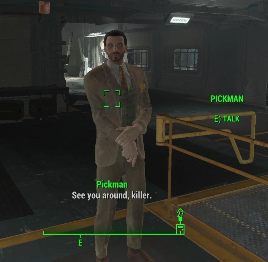 Pickman standing guard at Vault 88