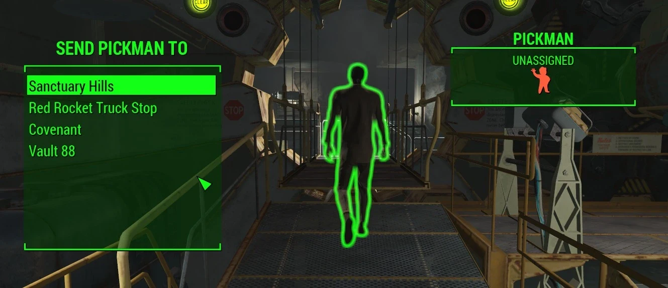 Pickman walking out of Vault 88