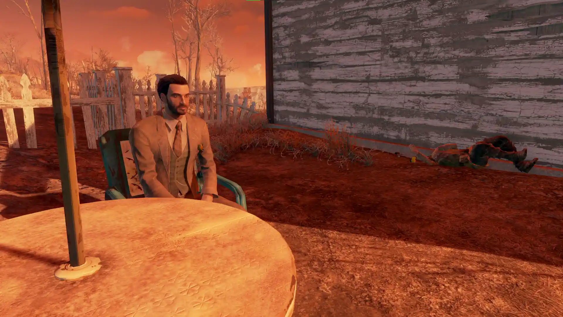 Pickman sitting at a table