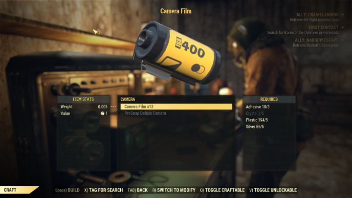 The camera film