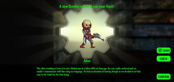 Alien recruitment screen