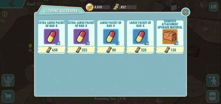 An example of the trader's stock