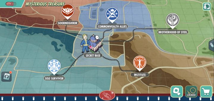 The Mysterious Treasure location on the map