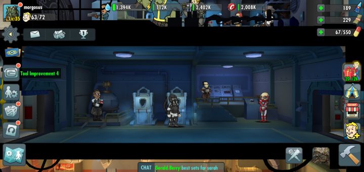 Fallout Shelter Online Cryo Room within the player's Vault